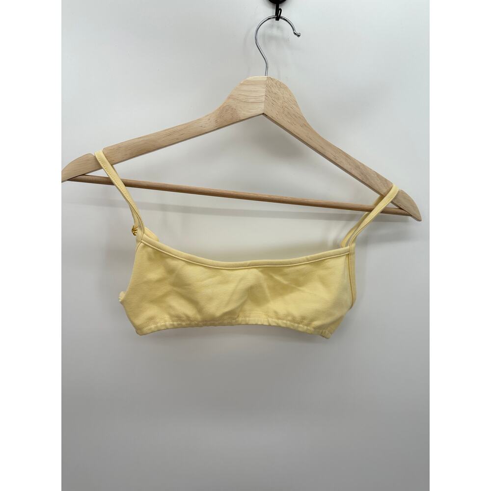 Danielle Bernstein WeWoreWhat Yellow Bralette Womens Size XS Scoop Neck FG8